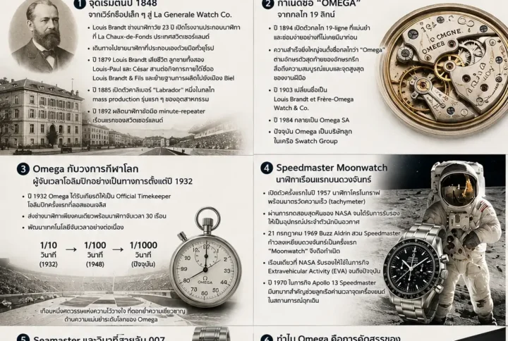 ประวัตินาฬิกา Omega: ตำนานความแม่นยำจากปี 1848 ถึงดวงจันทร์